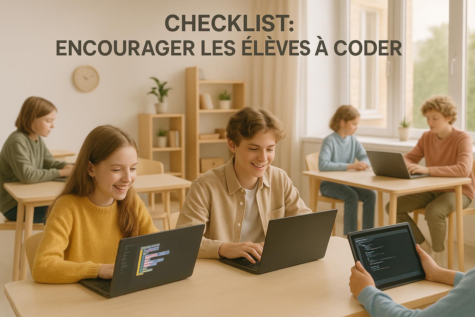 Checklist: Encourager les Élèves à Coder